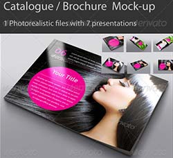 逼真的画册展示模型：Brochure Catalog Mock-Up